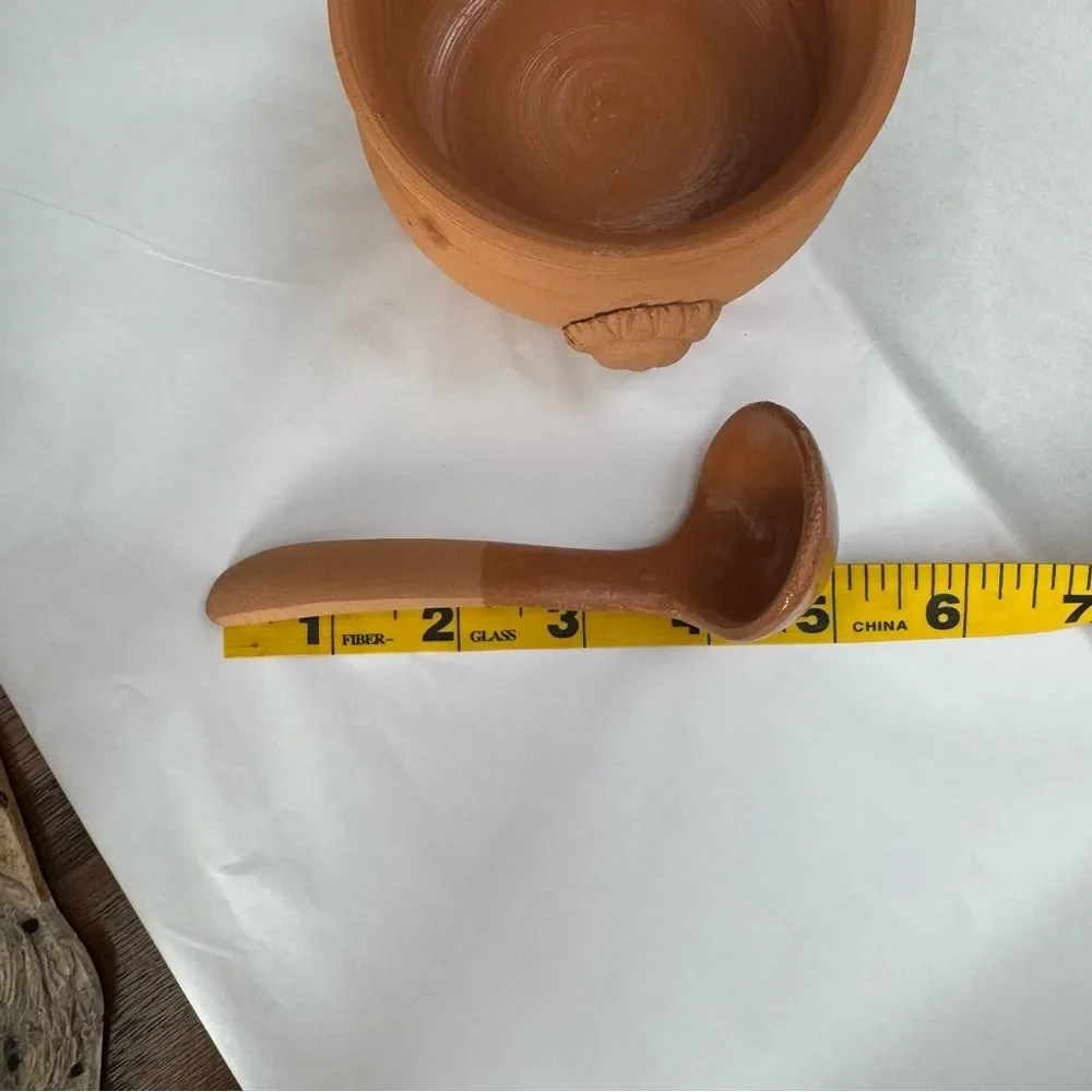Bentson-West Designs Cantina Salsa Bowl & Ladle Set in Terracotta Made in Italy
